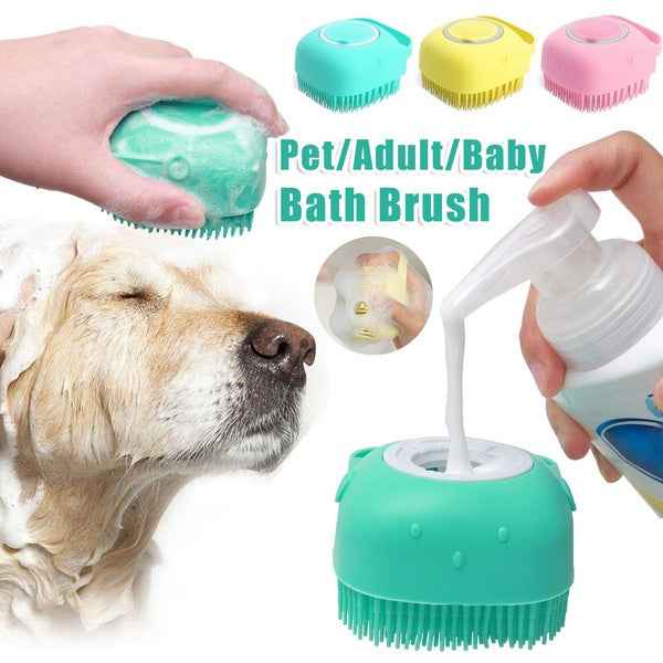 Silicone Dog Bath Gloves for Massage and Grooming - Pet Cat Cleaning Tool and Shampoo Comb Brush