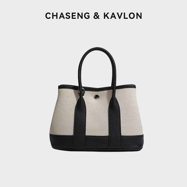 Color-Blocking Garden Bag With A High-End Feel, Women's Canvas Handbag, New Model, Commuter Shoulder Mini Crossbody Bag For Women - Obarlay