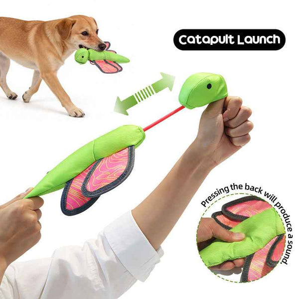 Popular Pet Toy: Interactive Throwing Toy With Sound, Oxford Cloth Dog Toy, Catapult Flying Toy For Border Collies, Outdoor Sports - Obarlay