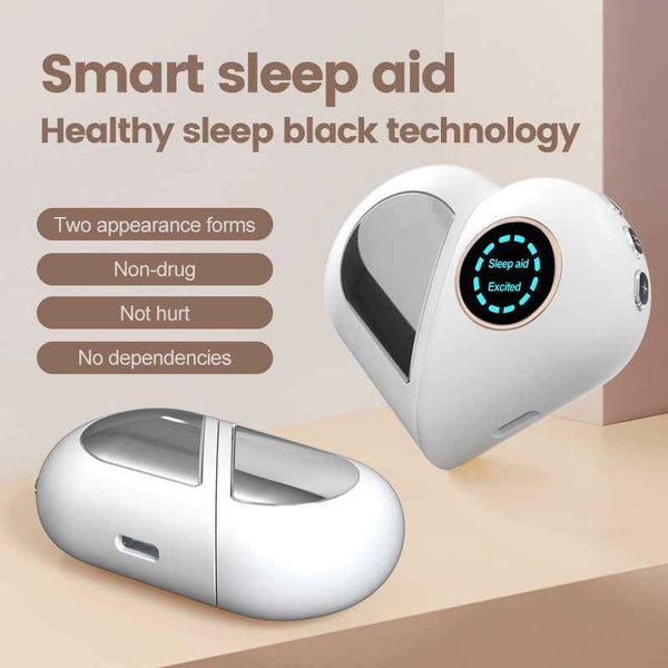 Ems Microcurrent Sleep Instrument New Smart Sleep Treasure Handheld Refreshing Instrument Portable Heart-Shaped Lost Sleep Aid - Obarlay