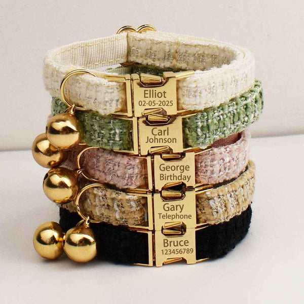 Pet Collars Can Be Engraved, New Cat Collars, Dog Collars, Cute Bell Collars, Batch - Obarlay