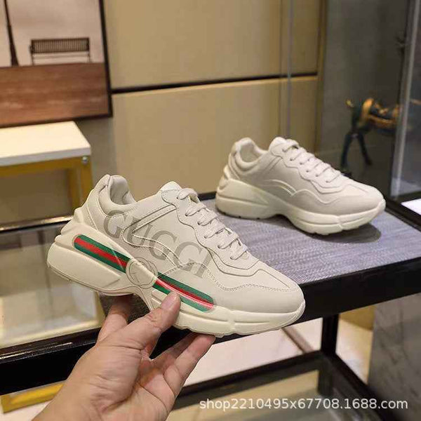 G Family Daddy Shoes Female Ins Tide 2022 Spring And Summer New Leather Thick Bottom Couple Shoes Heightening Casual Shoes Sports Shoes Men - Obarlay