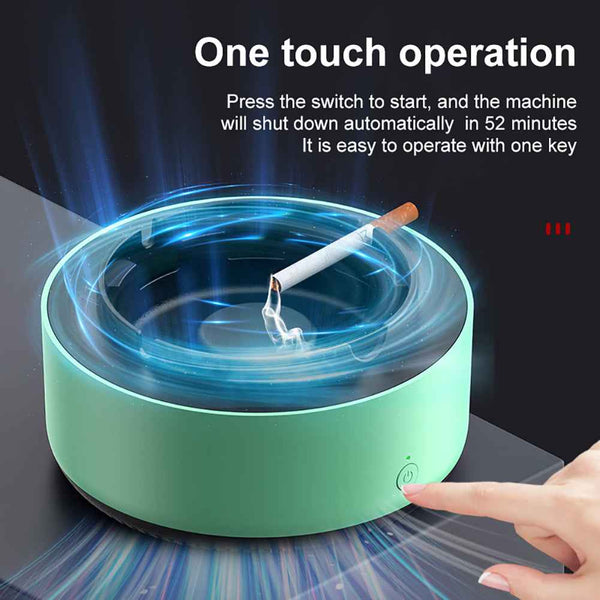 Air Purifier Ashtray Intelligent Electronic Ashtray For Filtering Second-Hand Smoke From Cigarettes Remove Smoking Home Office - Obarlay