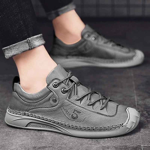 Men's casual shoes trend outdoor casual leather shoes - Obarlay